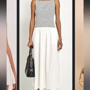 Striped Blue and White Dress